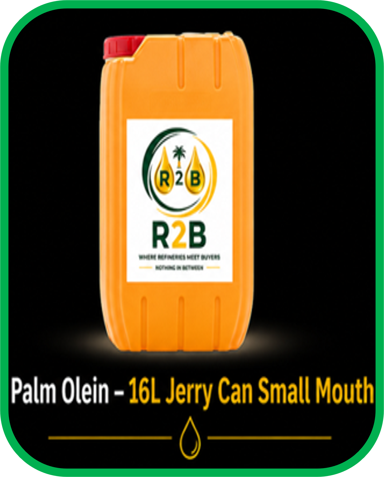 Palm Olein — 16L Jerry Can Small Mouth