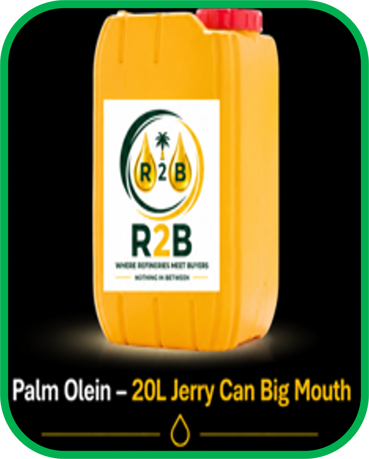 Palm Olein — 20L Jerry Can Big Mouth